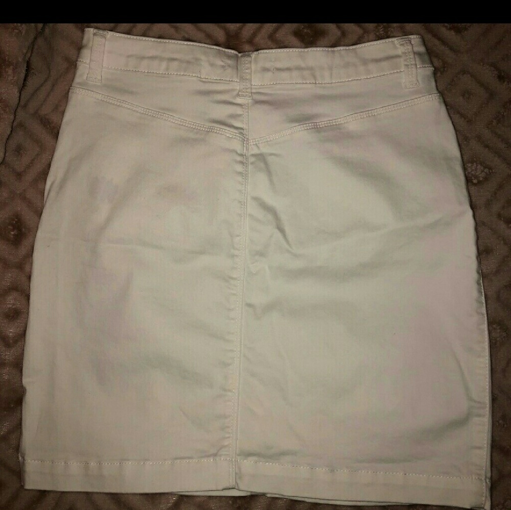 White superstretch denim skirt